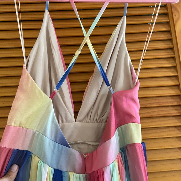 Beautiful Maxi rainbow color dress - Picture 2 of 7
